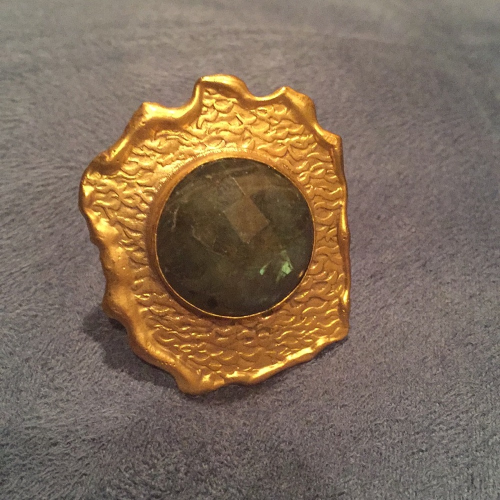 Labradorite Ring Gold Plated - image 1